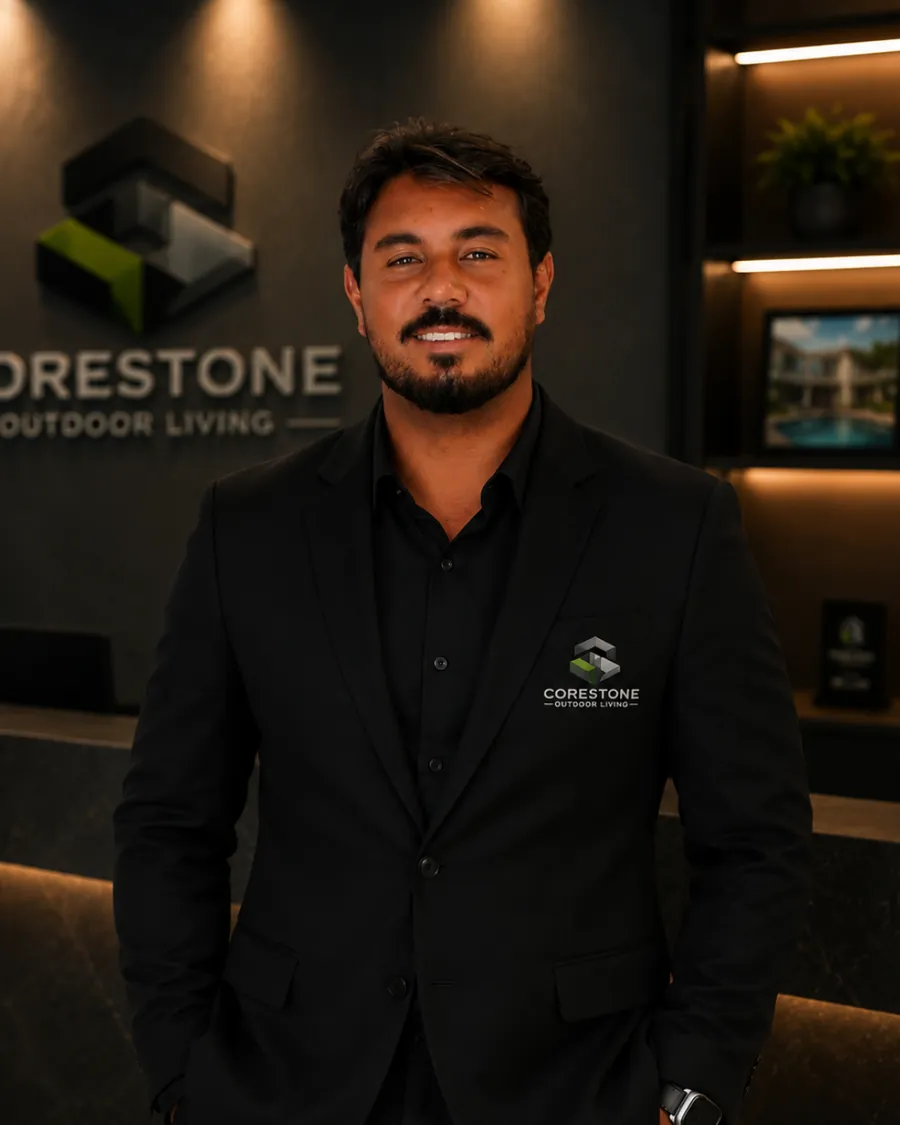 Gabriel Carvalho, founder and owner of Corestone Outdoor Living